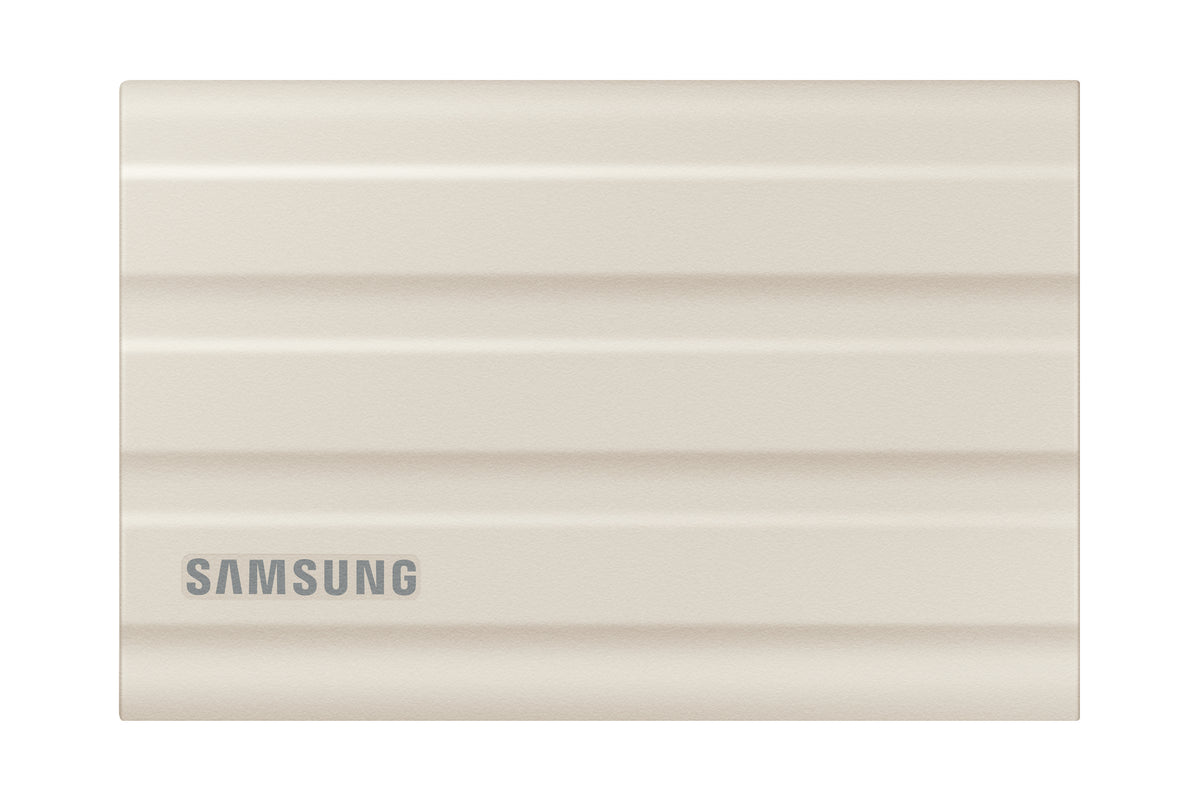 Samsung T7 Shield MU-PE1T0K - SSD - encriptado - 1 TB - externa (portátil) - USB 3.2 Gen 2 (USB C conector) - 256-bits AES - bege