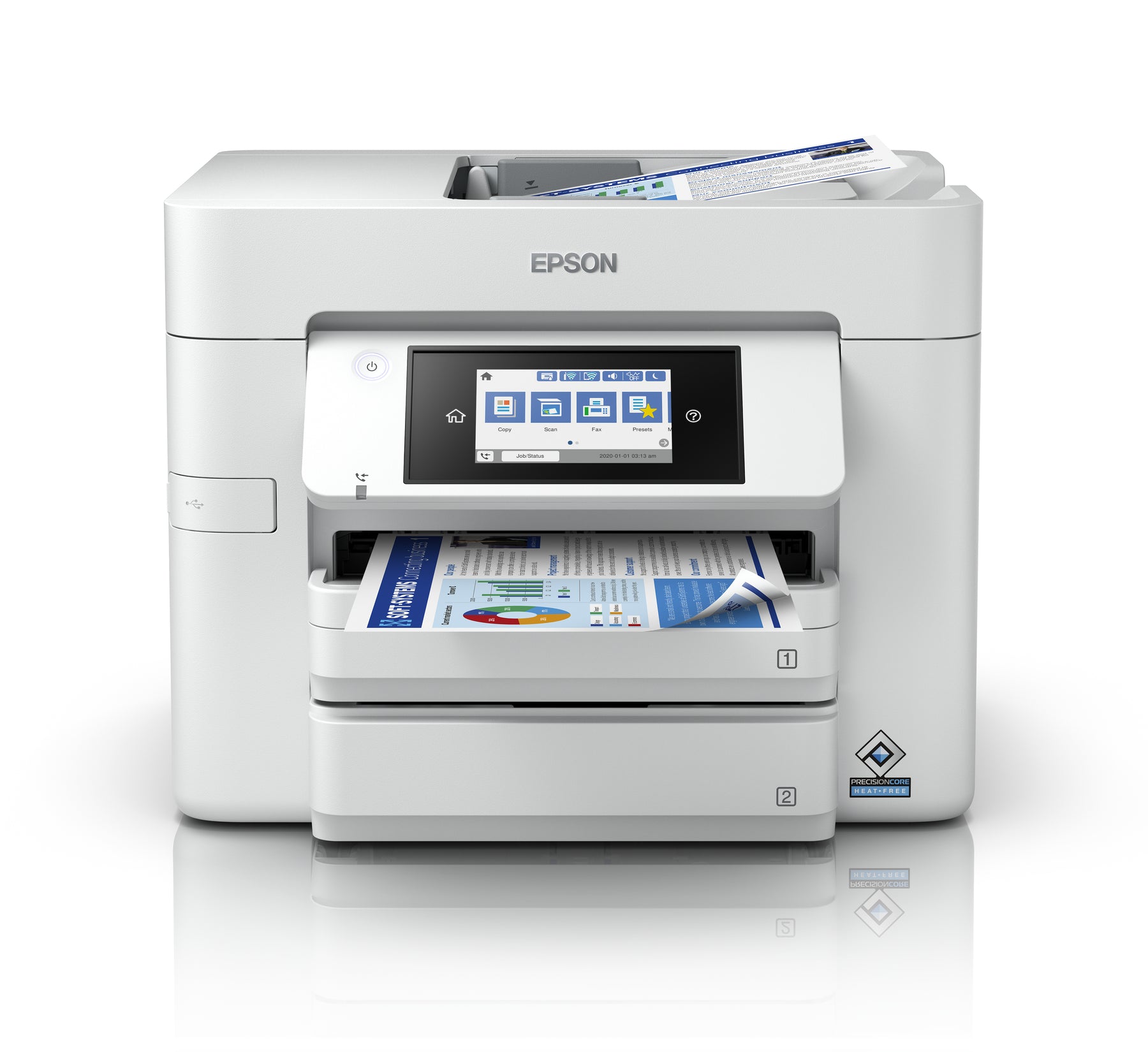 Epson WorkForce Pro WF-C4810DTWF - Impresora multifunción - Color - Inyección de tinta - A4/Legal (soportes) - hasta 36 ppm (impresión) - 500 hojas - USB 2.0, LAN, Wi-Fi(n), host USB