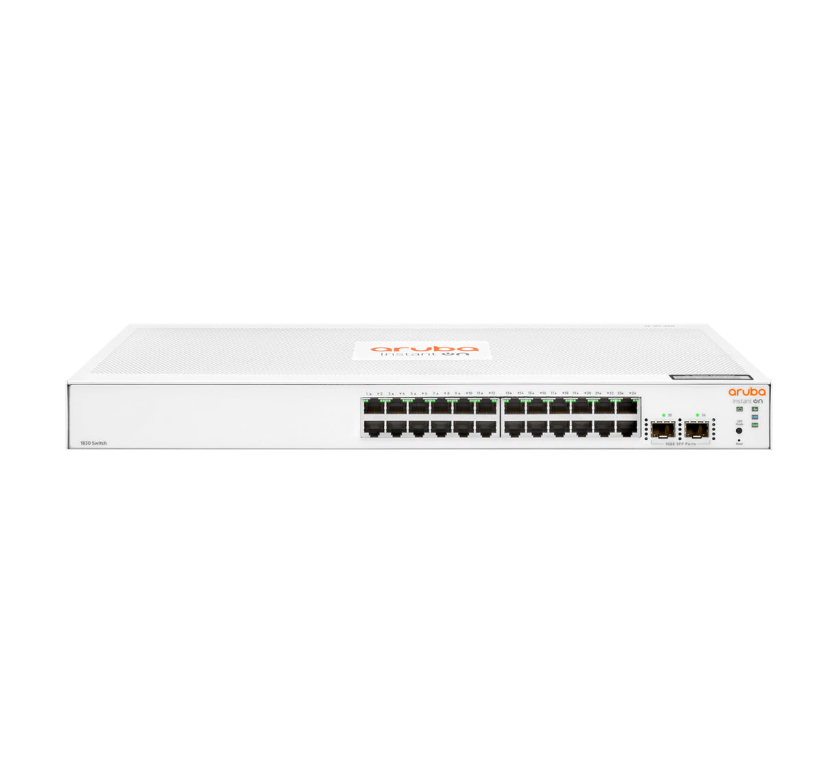 HPE Aruba Instant On 1830 24G 2SFP Switch - Switch - Smart - 24 x 10/100/1000 + 2 x Gigabit SFP - desktop, rail mountable