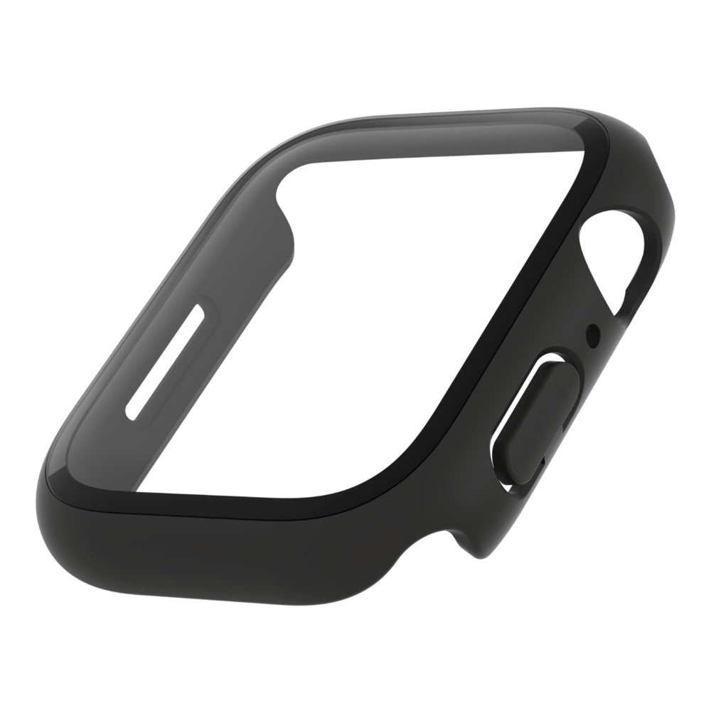 Belkin SCREENFORCE TemperedCurve - Amortecedor para relógio inteligente - protetor de ecrã - policarbonato, vidro temperado (9H) - preto - para Apple Watch (44 mm, 45 mm)