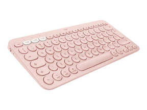 Logitech K380 Teclado Bluetooth multidispositivo - Teclado - Inalámbrico - Bluetooth 3.0 - QWERTY - Estándar internacional estadounidense - Rosa (920-010404)