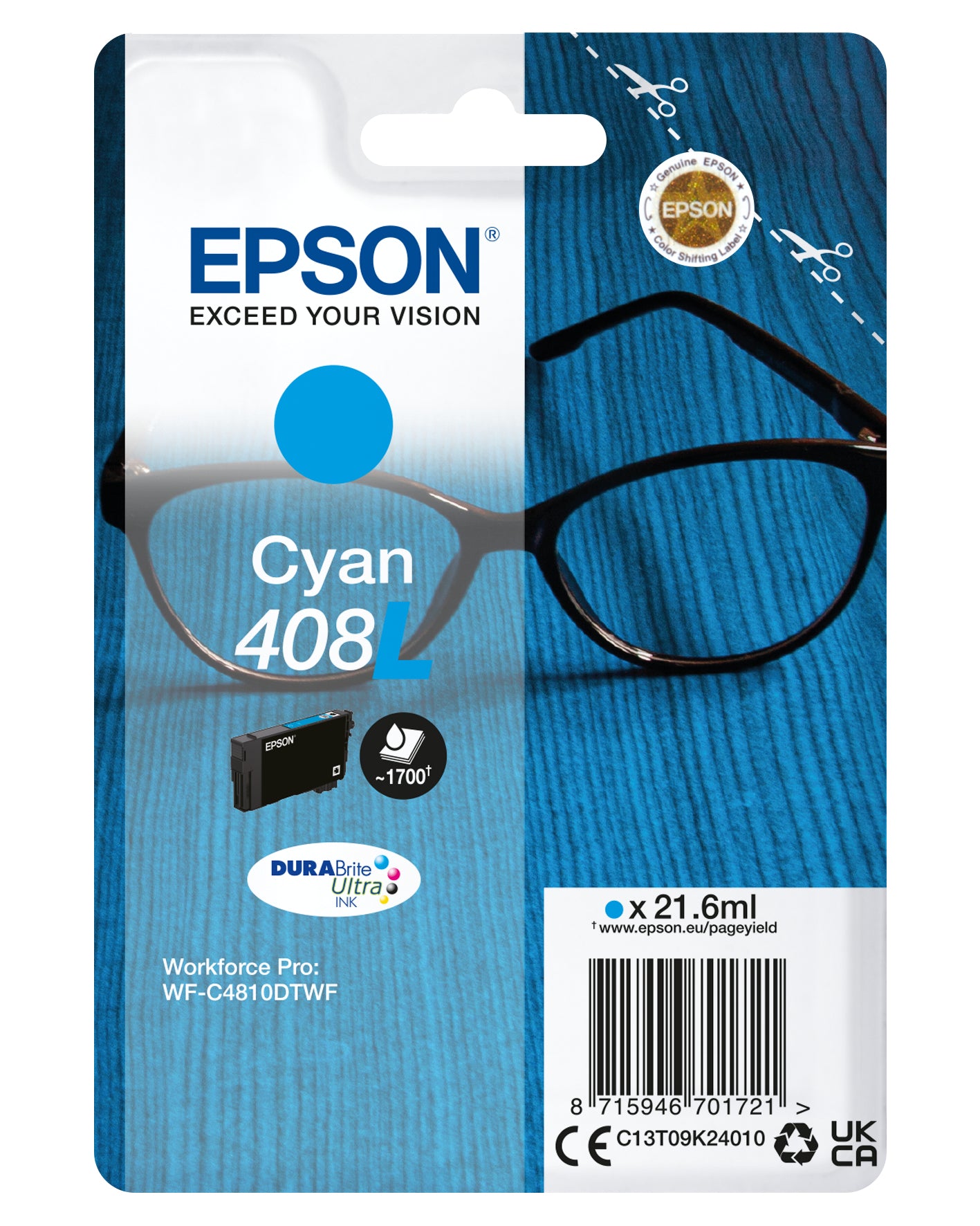 EPSON TINTEIRO AZUL 408L WF-C4810DTWF