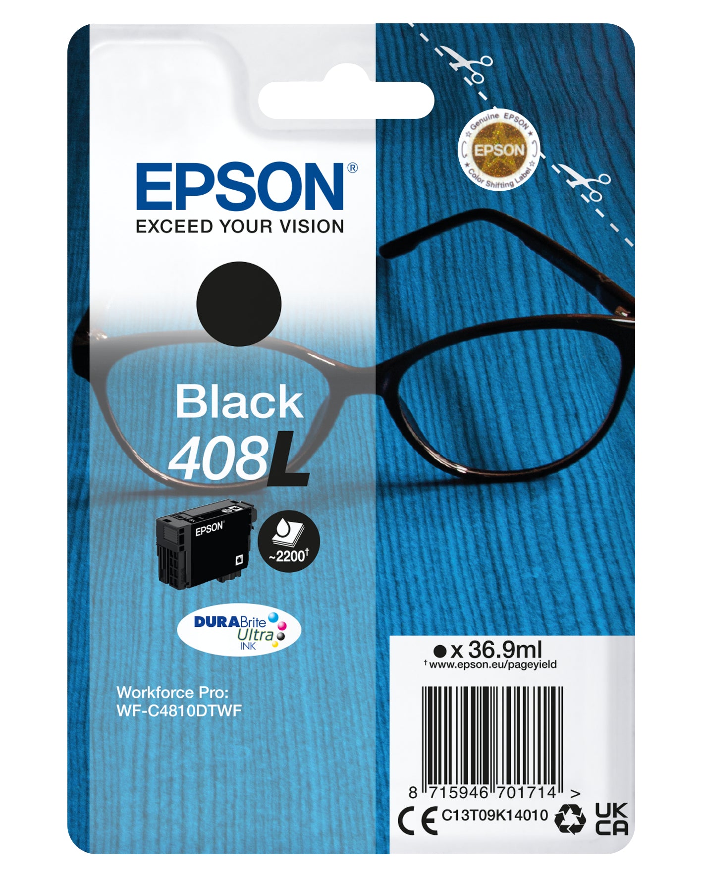 EPSON INK CARTRIDGE BLACK 408L WF-C4810DTWF