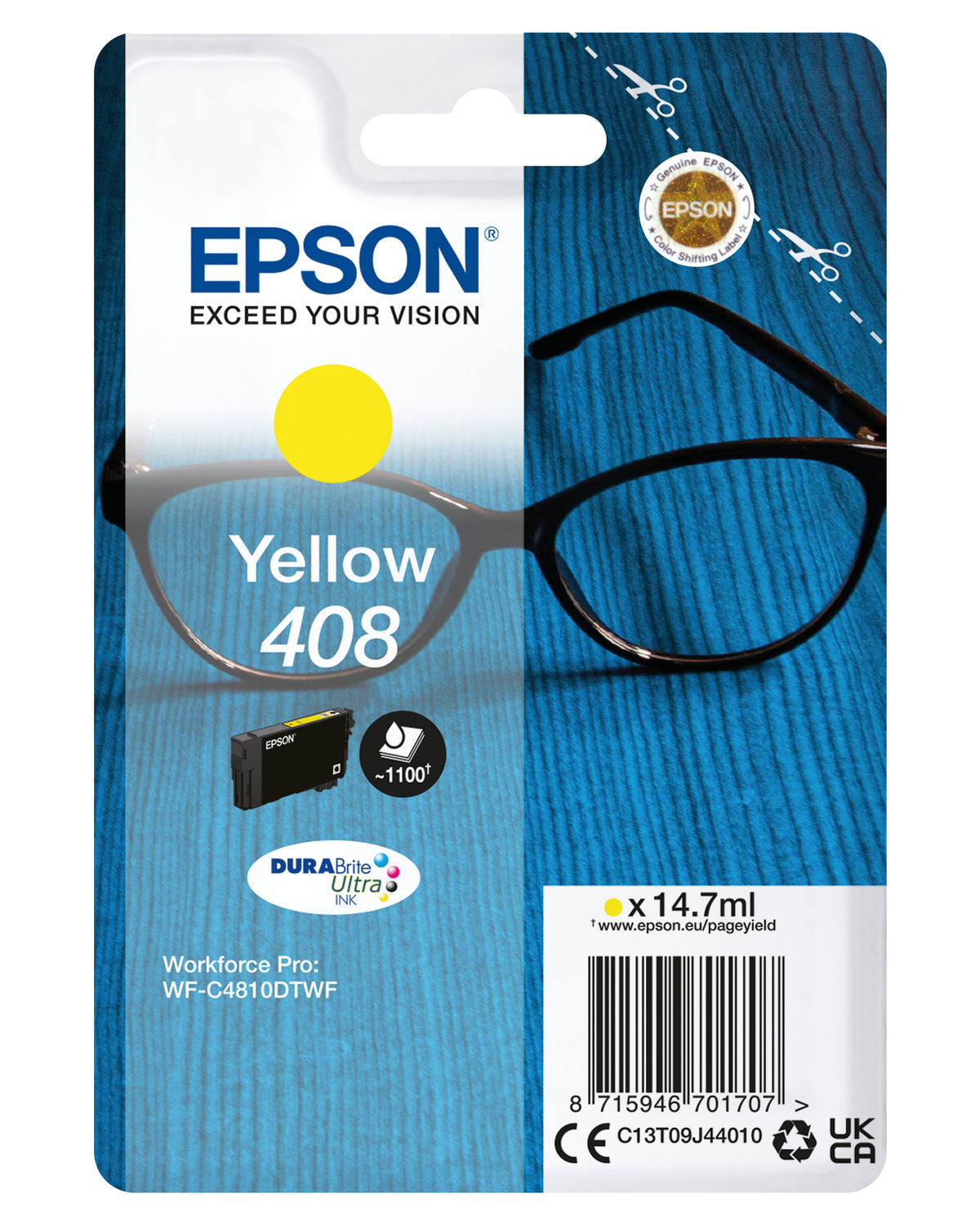 EPSON YELLOW INK 408 WF-C4810DTWF