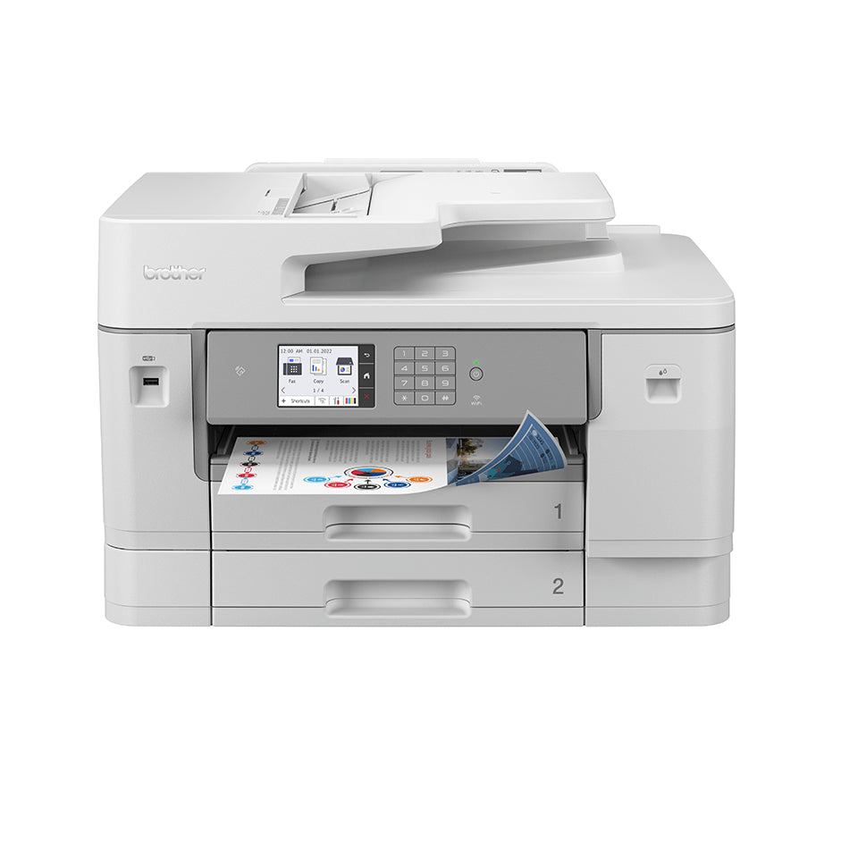 Brother MFC-J6955DW - Multifunction printer - color - inkjet - A3/Ledger (media) - up to 25 ppm (copy) - up to 30 ppm (print) - 600 sheets - 33.6 Kbps - USB 2.0, LAN, Wi-Fi -Fi(n), NFC, USB 2.0 host