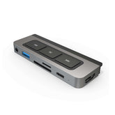 HyperDrive 6-in-1 USB-C Media Hub - Estação de engate - USB-C - HDMI - para Apple 10.9-inch iPad Air (4th generation, 5th generation), 11-inch iPad Pro (1st generation, 2nd generation, 3rd generation), 12.9-inch iPad Pro (3rd generation, 4th generati