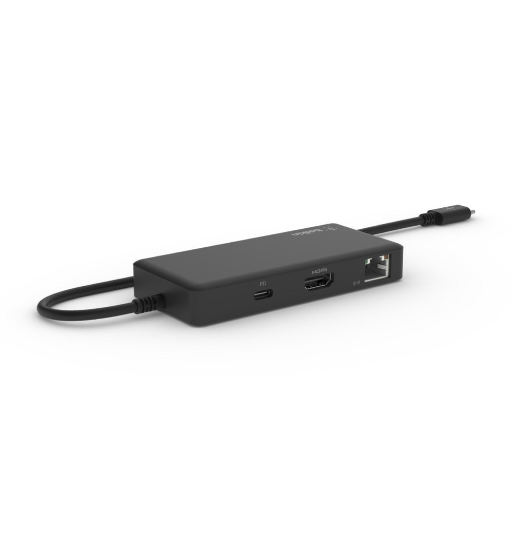 Belkin CONNECT USB-C 5-in-1 Multiport Adapter - Docking Station - USB-C - HDMI - GigE