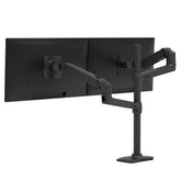 Ergotron LX - Kit de montagem (poste alto, braço de empilhamento duplo) - para 2 visores LCD - preto opaco - tamanho de tela: até 40" - montável na secretária