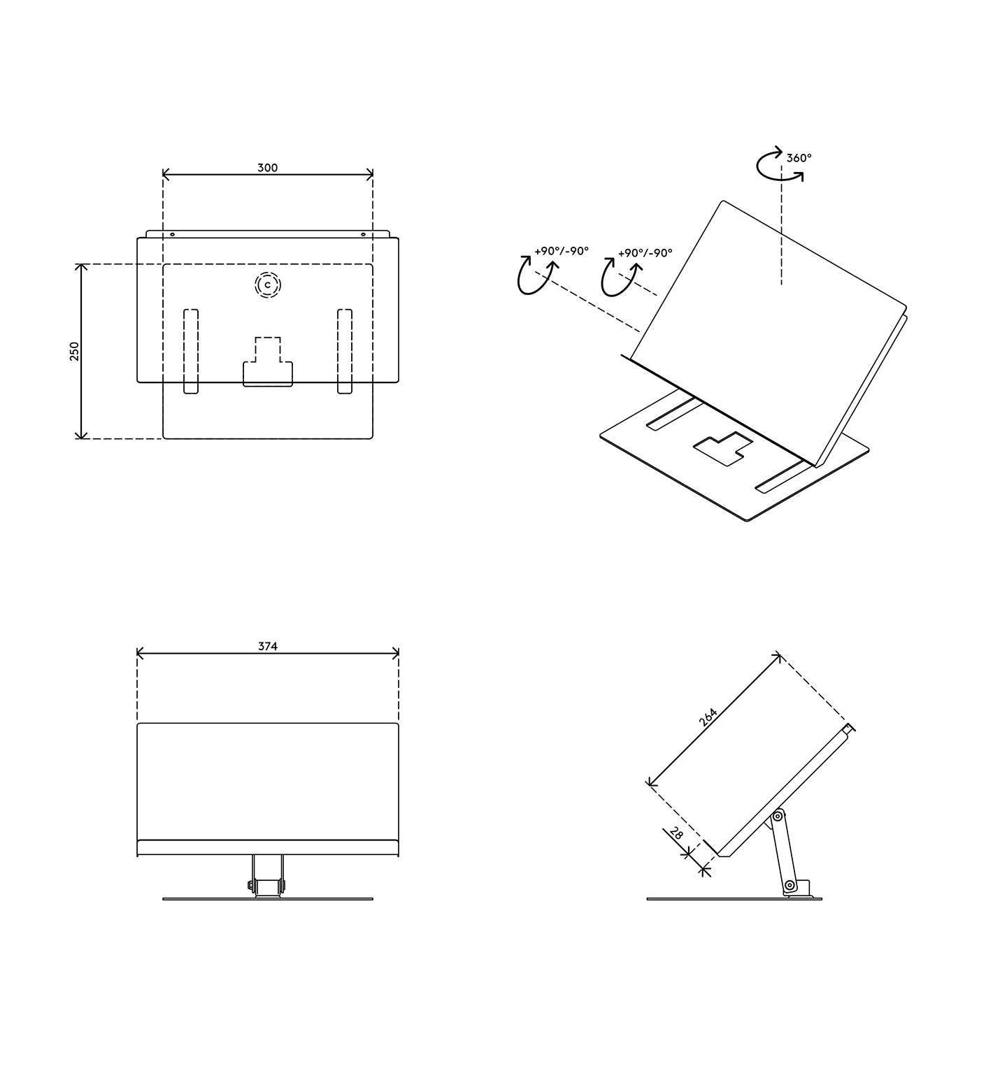 Add document holder - adjustable 402