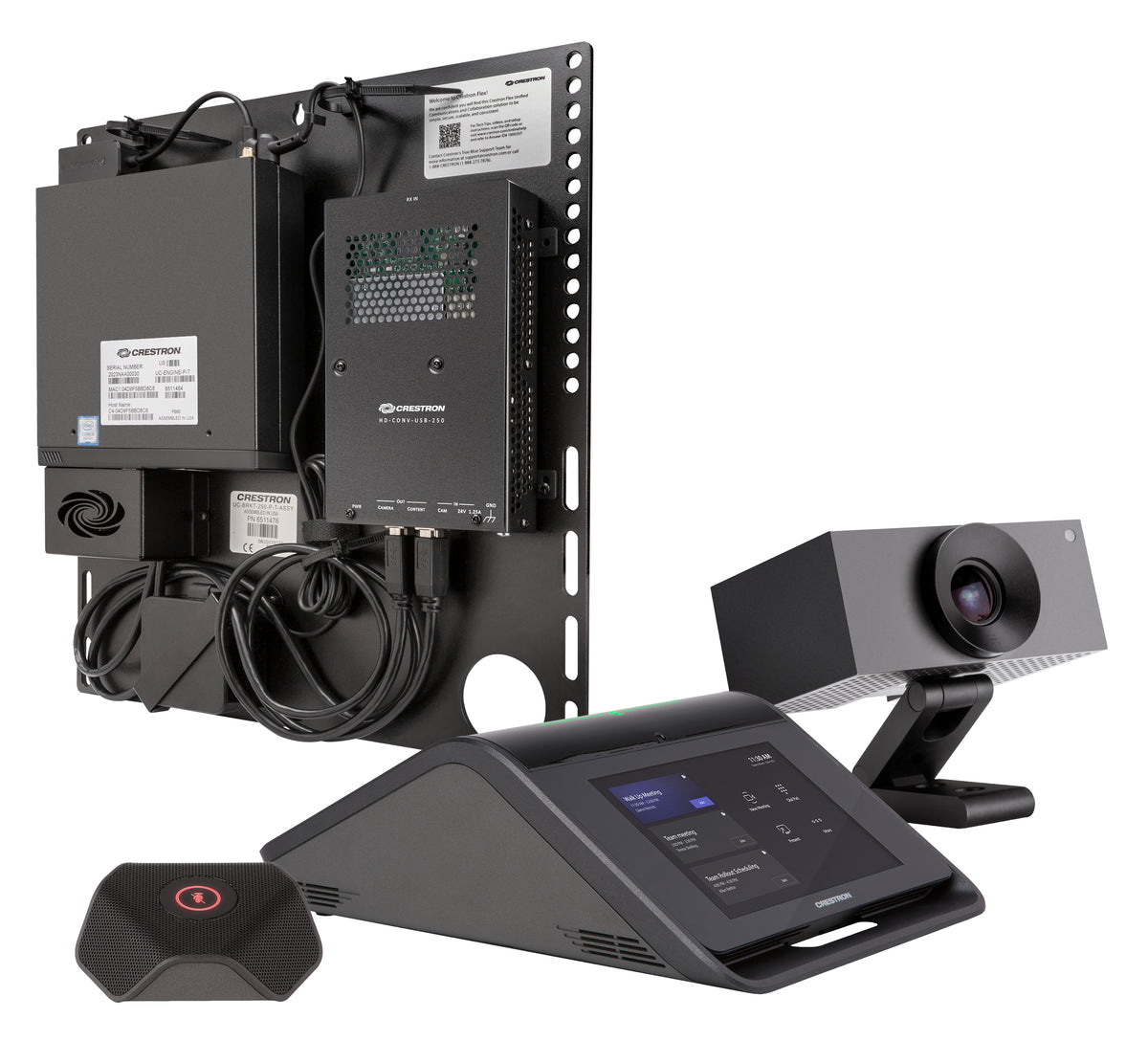 Crestron Flex UC-MX70-T - Para salas medianas de Microsoft Teams - Suite de videoconferencia - Negro