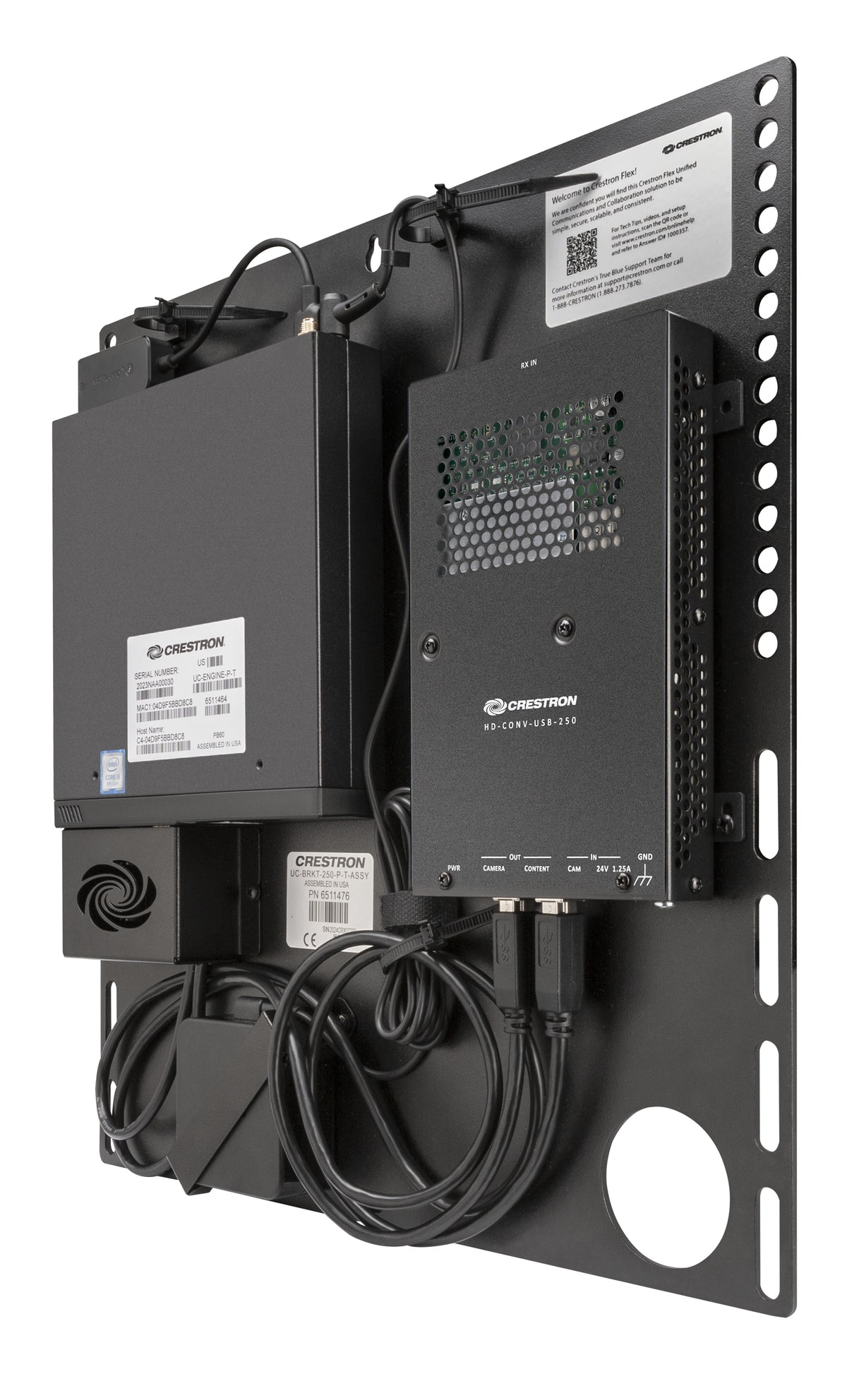 Crestron Flex UC-MX50-T-UPGRD - Solución avanzada de actualización de sala mediana con Microsoft Teams Rooms - Suite de videoconferencia (Mini PC, convertidor HDMI a través de CAT5 a USB 3.0) - Negro