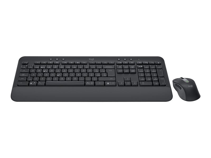 Logitech Signature MK650 Combo for Business - Combo de teclado y mouse - Inalámbrico - 2,4 GHz, Bluetooth LE - QWERTY - Nórdico (danés/finlandés/noruego/sueco) - Grafito