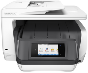 HP Officejet Pro 8730 All-in-One - Multifunction Printer - Color - Inkjet - Legal (216 x 356 mm) (original) - A4/Legal (media) - up to 22 ppm (copy) - up to 24 ppm (print) - 250 sheets - USB 2.0, LAN, Wi-Fi(n), USB host, NFC - Eligible