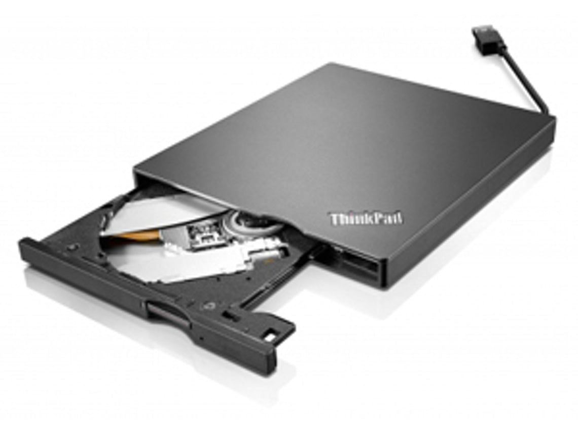 Lenovo ThinkPad UltraSlim USB DVD Burner - Unidad de disco - DVD±RW (±R DL) / DVD-RAM - SuperSpeed ​​​​USB 3.0 - Externo - CRU - para ThinkCentre M70t Gen 3, ThinkPad T14 Gen 3, T14s Gen 3, Yoga Slim 7 Pro 14