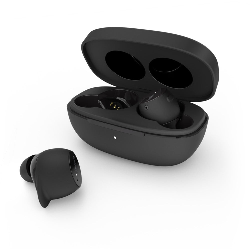 Belkin SoundForm Immerse - Auscultadores sem fios com microfonoe - intra-auricular - bluetooth - cancelamento de ruído activo - preto