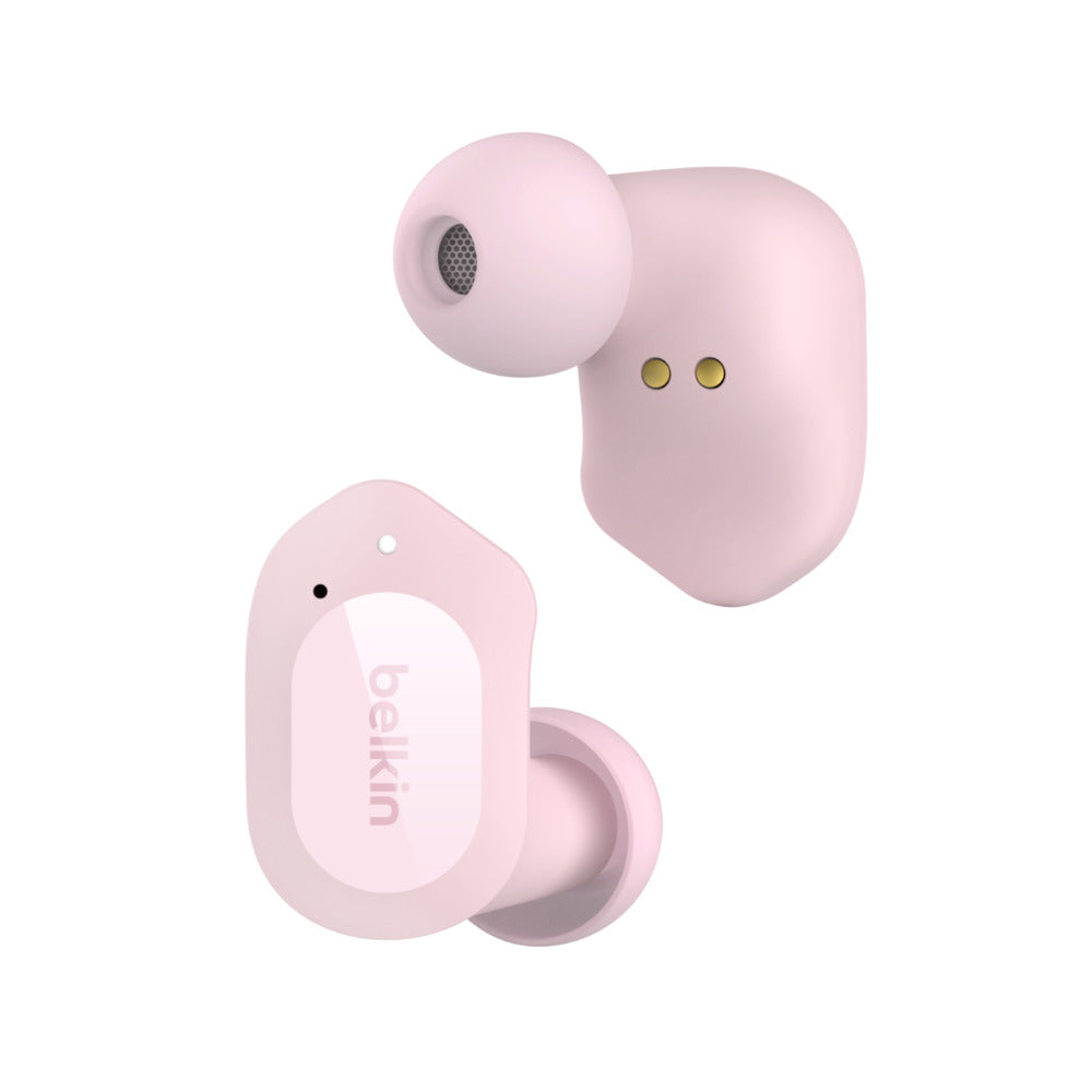 Belkin SoundForm Play - Wireless headphones with microphone - in-ear - bluetooth - active noise canceling - pink