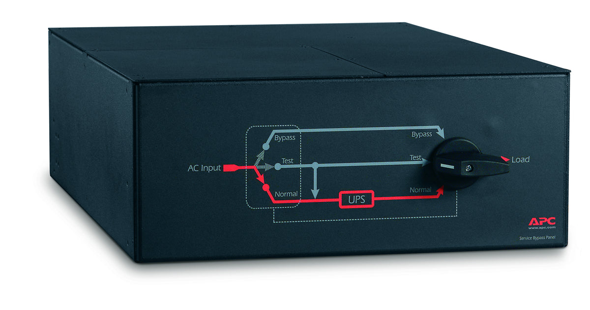 APC Service Bypass Panel - Bypass switch (rack mountable) - AC 230 V - output connectors: 3 - 4U - 19" - black - for Symmetra 12KVA, 16KVA, 4KVA, 6kVA, 8KVA