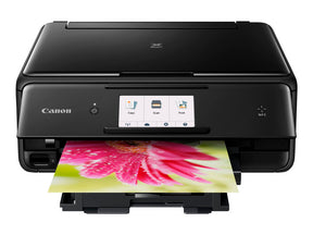 Canon PIXMA TS8050 - Impressora multi-funções - a cores - jacto de tinta - 216 x 297 mm (original) - A4/Legal (media) - até 15 ipm (impressão) - 120 folhas - USB 2.0, Wi-Fi(n), NFC - preto (1369C006)