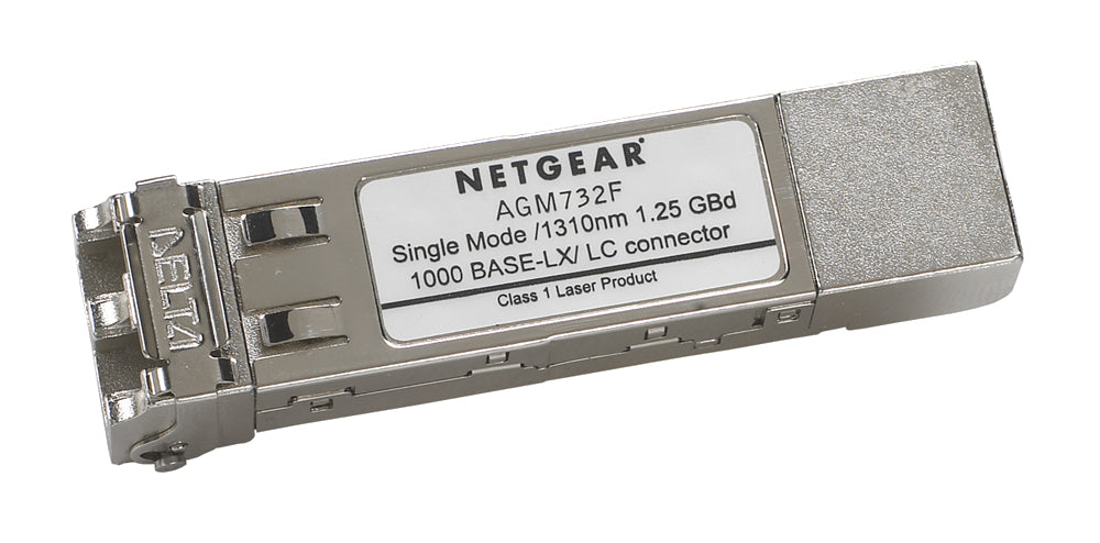 NETGEAR ProSafe AGM732F - Módulo transceptor SFP (mini-GBIC) - GigE - 1000Base-LX - monomodo LC - hasta 10 km - para NETGEAR GSM7224, M4300-28G-PoE+