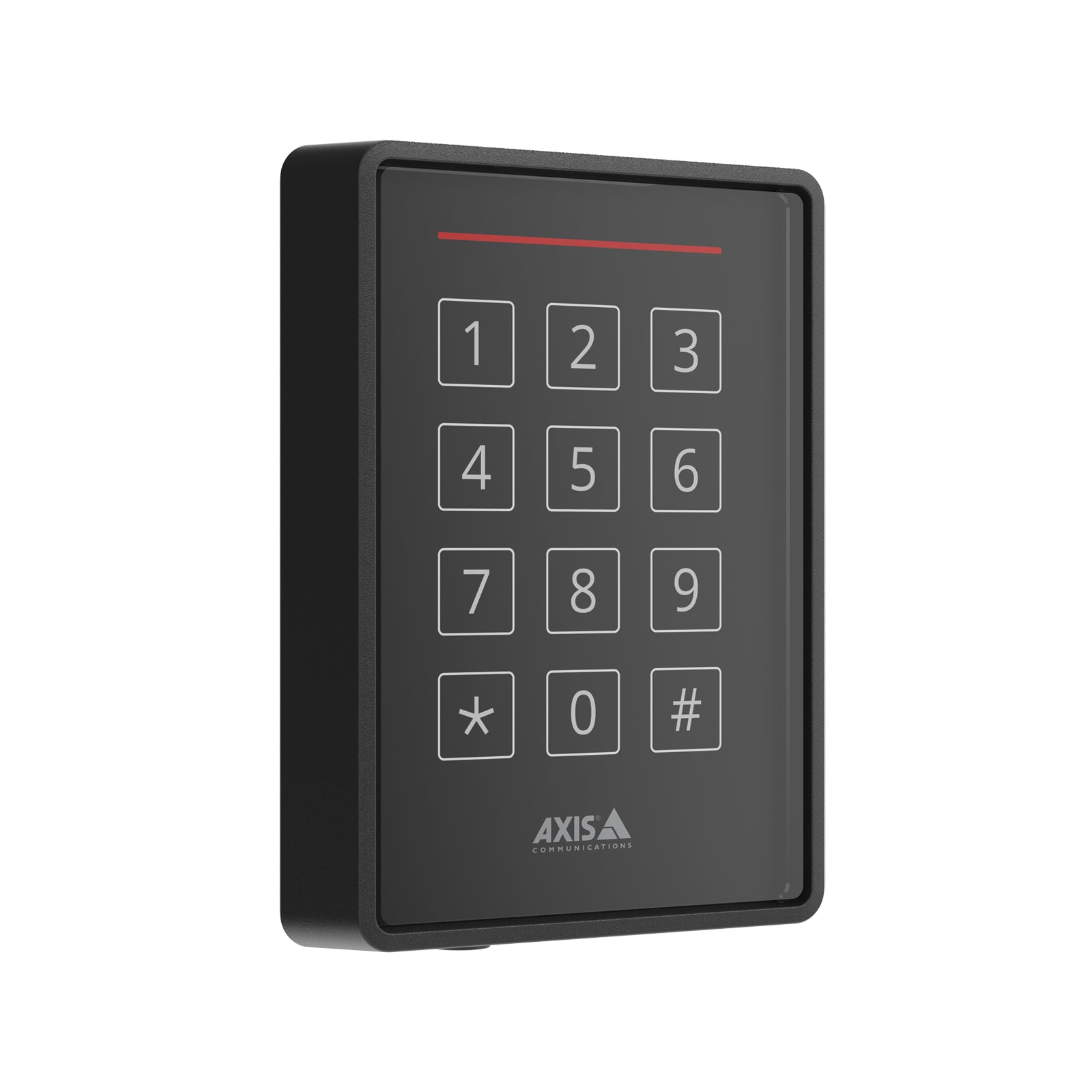 Axis A4120-E - RFID keypad/proximity reader - 1 gang - with cable - serial RS-485 - black, NCS S 9000-N