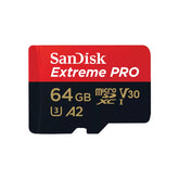 SanDisk Extreme Pro - Cartão de memória flash (adaptador microSDXC para SD Incluído) - 64 GB - A2 / Video Class V30 / UHS-I U3 / Class10 - microSDXC UHS-I