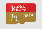 SanDisk Extreme - Cartão de memória flash (adaptador microSDXC para SD Incluído) - 1 TB - A2 / Video Class V30 / UHS-I U3 / Class10 - microSDXC UHS-I