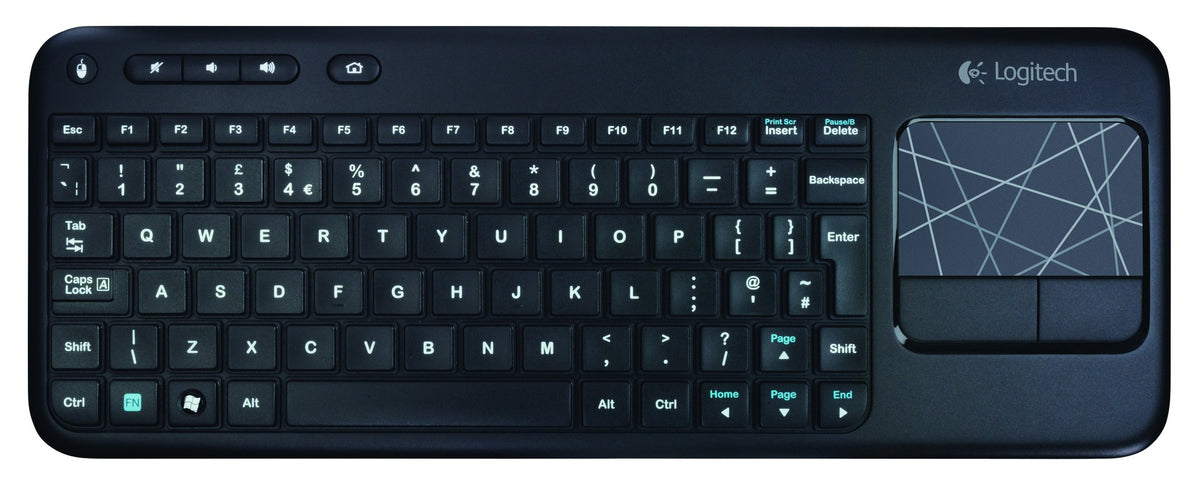 Logitech Wireless Touch Keyboard K400 - Keyboard - Wireless - 2.4GHz - Spanish