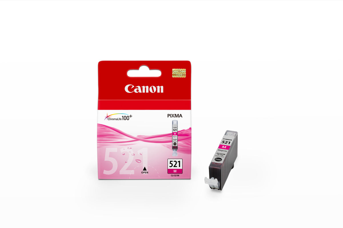 Canon CLI-521M - 9 ml - magenta - original - blister com segurança - tanque de tinta - para PIXMA iP3600, iP4700, MP540, MP550, MP560, MP620, MP630, MP640, MP980, MP990, MX860, MX870