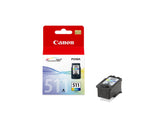 Canon CL-511 - Color (cyan, magenta, yellow) - original - blister pack - ink tank - for PIXMA MP230, MP237, MP252, MP258, MP272, MP280, MP282, MP495, MP499, MX360, MX410, MX420