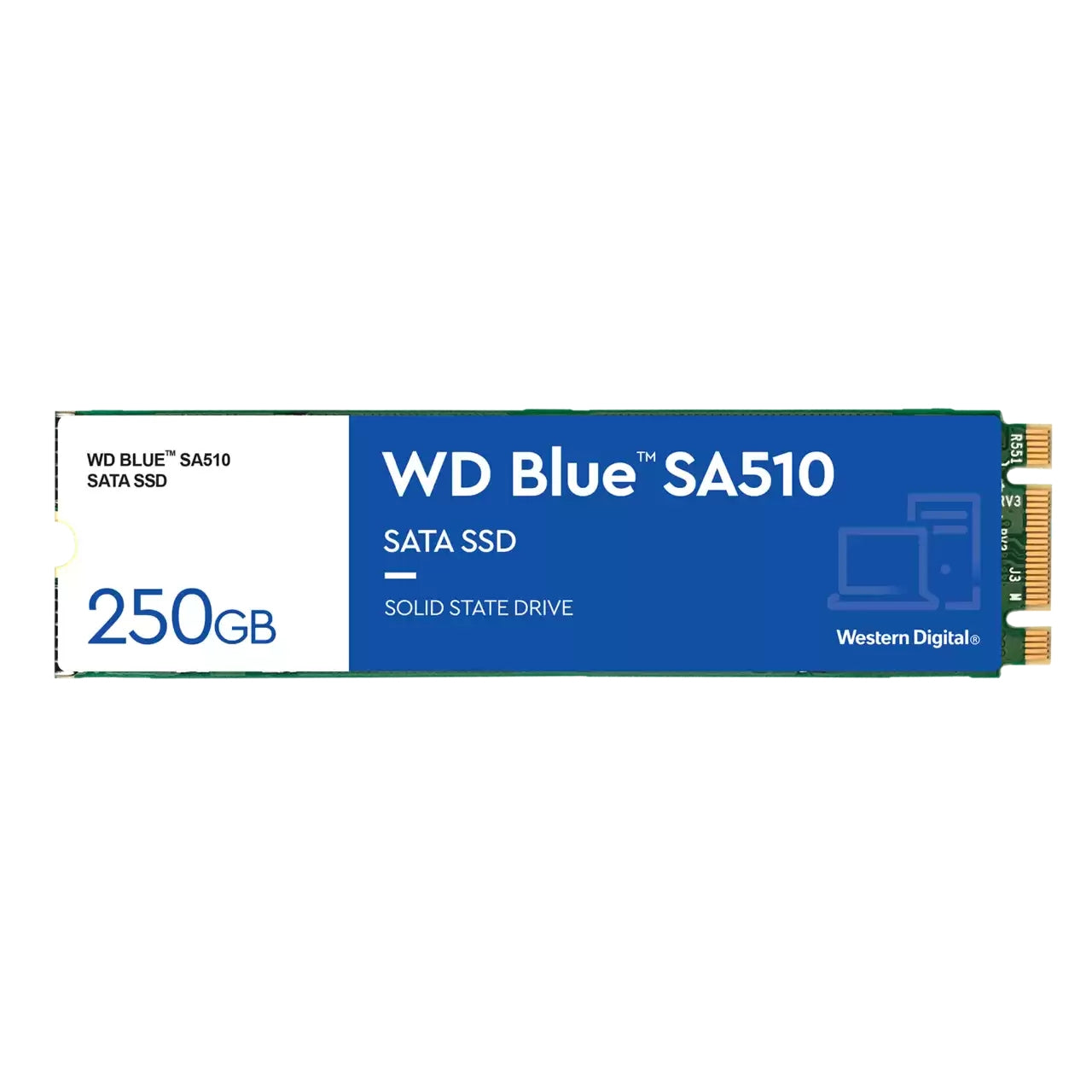 WD Blue SA510 WDS250G3B0B - SSD - 250 GB - interna - M.2 2280 - SATA 6Gb/s - azul