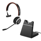 Jabra Evolve 65 SE UC Mono - Headphones - on ear - bluetooth - wireless - USB - with charging stand - Optimized for UC