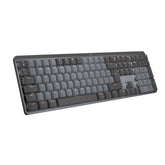 Logitech Master Series MX Mecánico - Teclado - Retroiluminación - Inalámbrico - Bluetooth LE - QWERTY - Estándar internacional americano - Interruptor: Tactile Quiet - Grafito