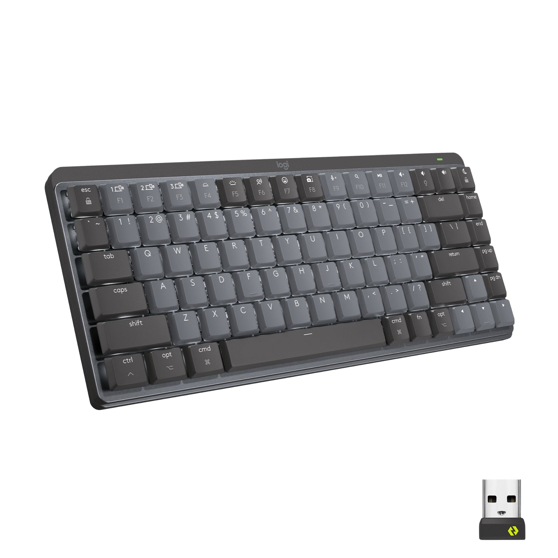 Logitech Master Series MX Mechanical Mini - Teclado - Retroiluminación - Inalámbrico - Bluetooth LE - QWERTY - Estándar internacional americano - Interruptor: táctil silencioso - Grafito