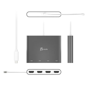 USB-C TO 4 PORT HDMI MULTI CABL