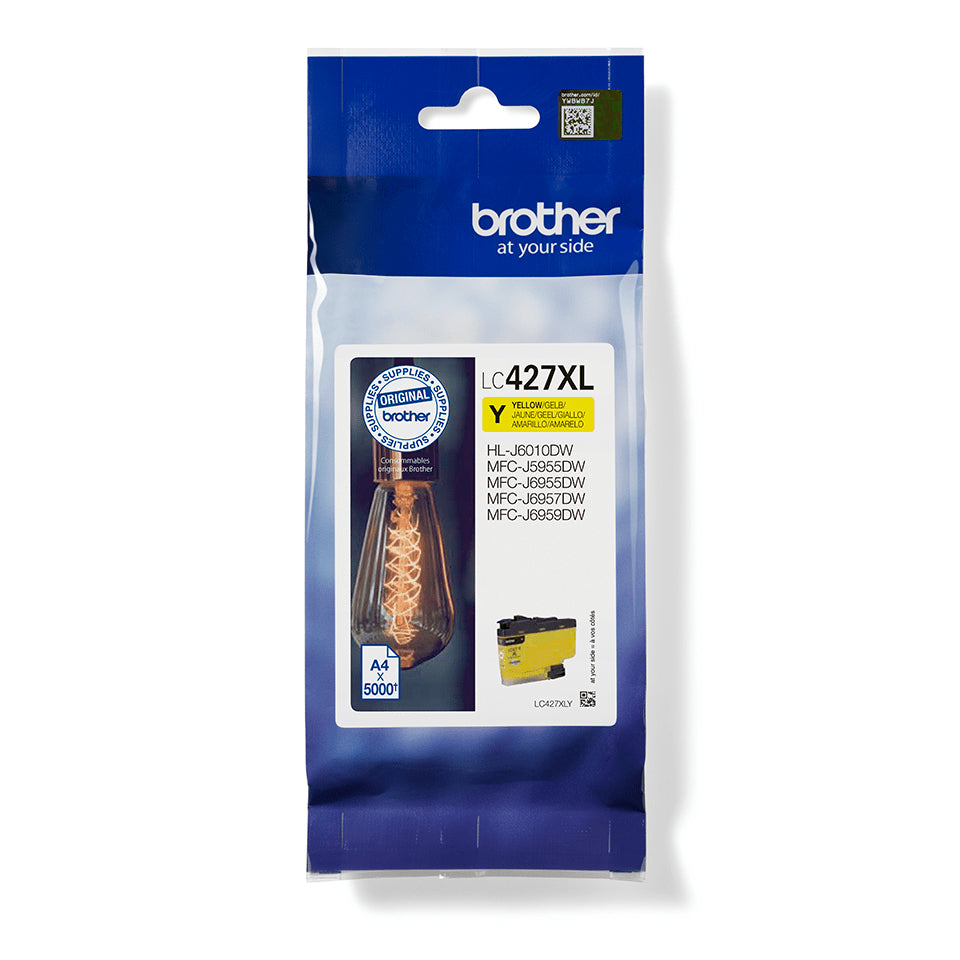 Brother LC427XLY - Alta capacidad - Amarillo - Original - Cartucho de tinta - para Brother HL-J6010DW, MFC-J5955DW, MFC-J6955DW, MFC-J6957DW