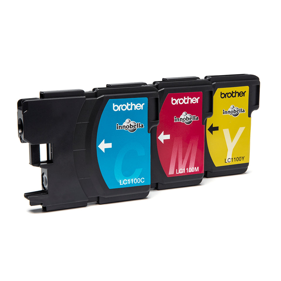 Brother LC1100RBWBP - Amarillo, Cian, Magenta - Genuino - Blíster - Cartucho de tinta - para Brother DCP-185, 385, 395, J715, MFC-490, 5490, 5890, 5895, 6890, 790, 795, 990, J615