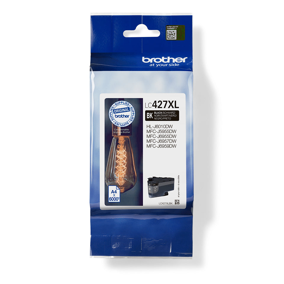 Brother LC427XLBK - Alta capacidad - Negro - Original - Cartucho de tinta - para Brother HL-J6010DW, MFC-J5955DW, MFC-J6955DW, MFC-J6957DW