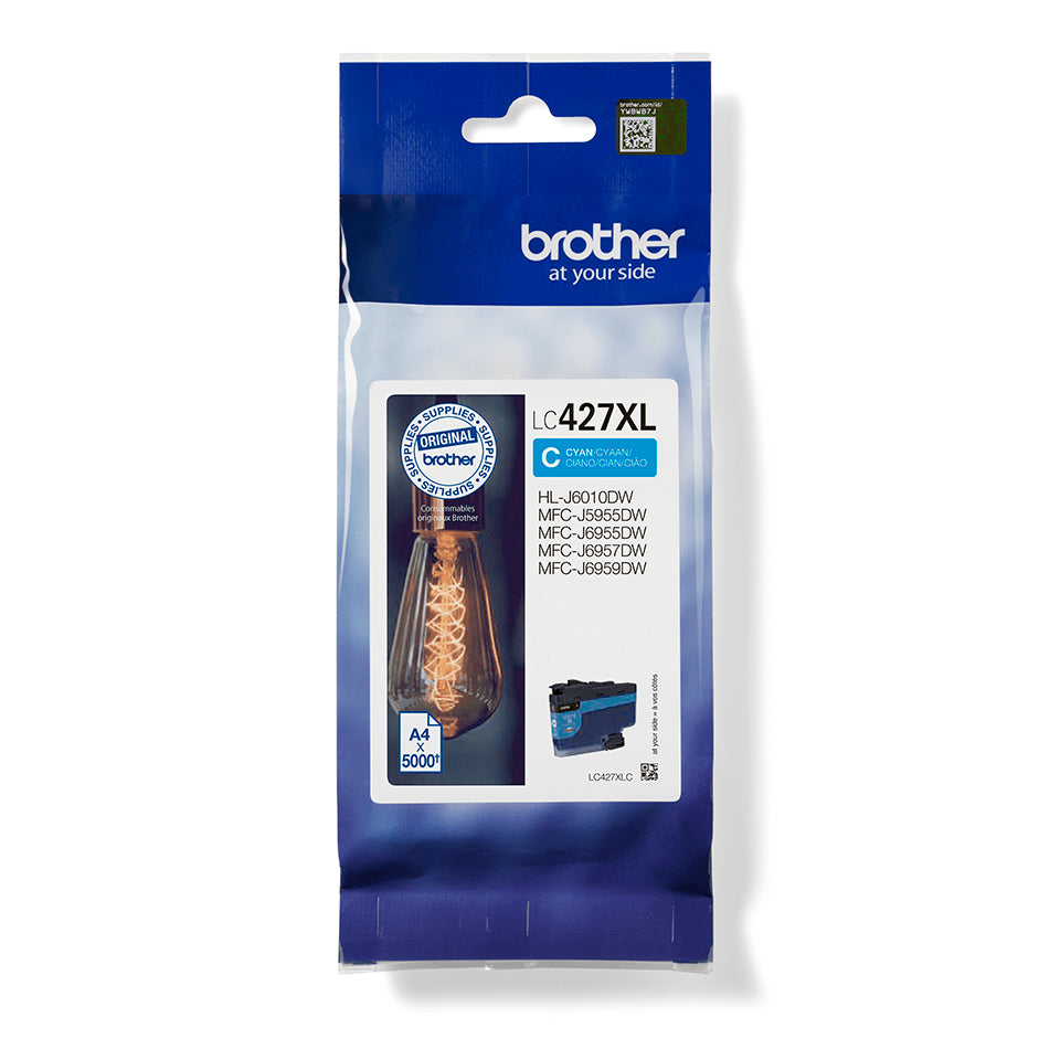 Brother LC427XLC - Alta capacidad - Azul cian - Original - Cartucho de tinta - para Brother HL-J6010DW, MFC-J5955DW, MFC-J6955DW, MFC-J6957DW