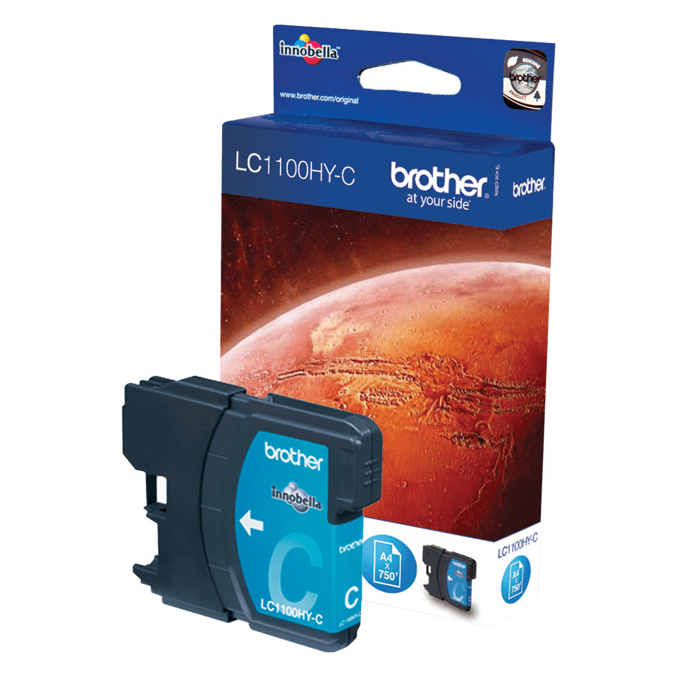 Brother LC1100HYC - Alto rendimiento - azul cian - original - cartucho de tinta - para Brother DCP-6690CW, MFC-5890CN, MFC-5895CW, MFC-6490CW, MFC-6890CDW, Justio MFC-5890CN