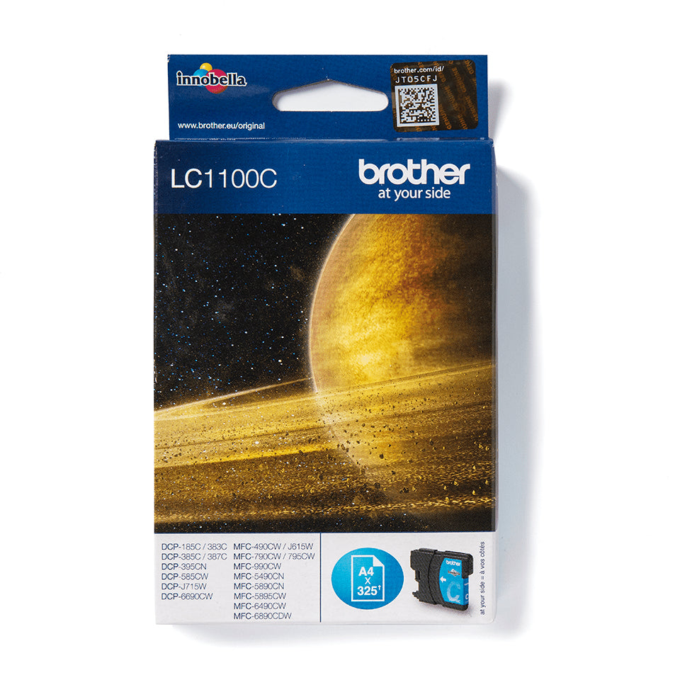 Brother LC1100C - Azul cian - Original - Cartucho de tinta - para Brother DCP-185, 385, 395, 585, J715, MFC-490, 5490, 5890, 5895, 6890, 790, 795, 990, J615