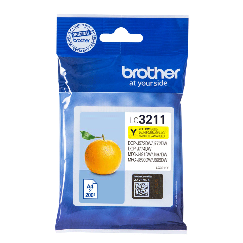 Brother LC3211Y - Amarillo - Original - Cartucho de tinta - para Brother DCP-J572, DCP-J772, DCP-J774, MFC-J890, MFC-J895