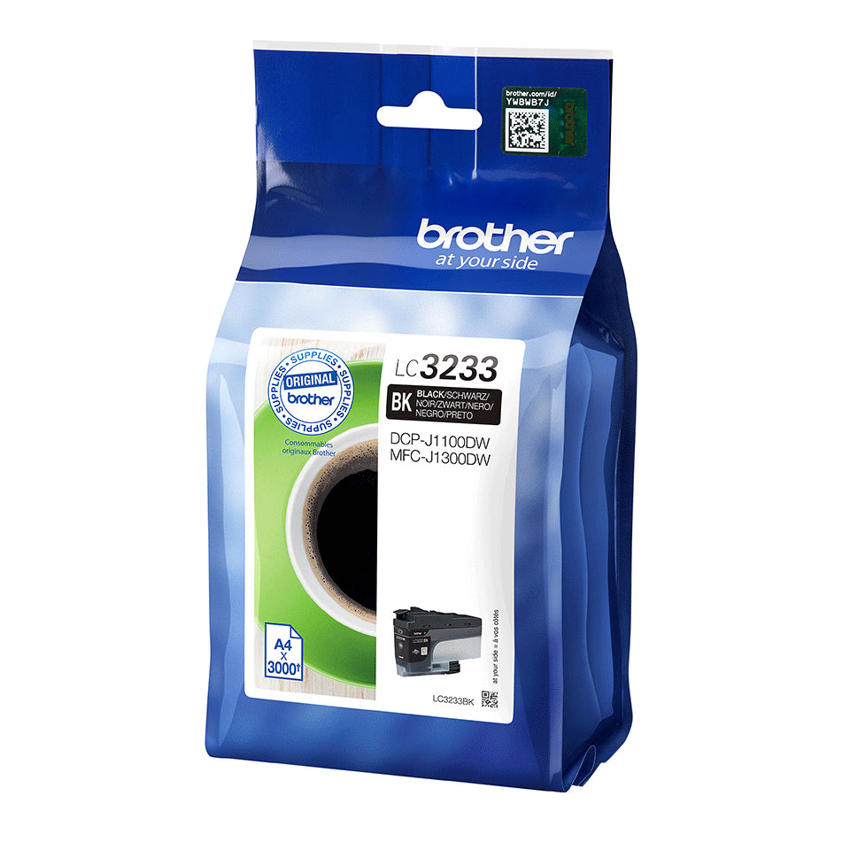 Brother LC3233BK - Preto - original - cartucho de impressão - para Brother DCP-J1100DW, MFC-J1300DW