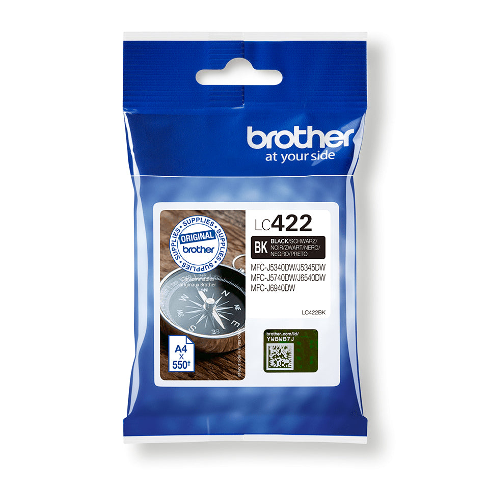 Brother LC422 - Negro - Original - Cartucho de tinta - para Brother MFC-J5340DW, MFC-J5345DW, MFC-J5740DW, MFC-J6540DW, MFC-J6940DW