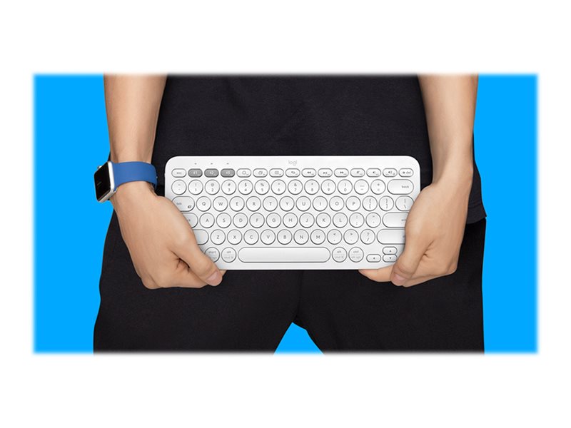 Logitech K380 Multi-Device Bluetooth Keyboard - Keyboard - Wireless - Bluetooth 3.0 - QWERTY - American International Standard - Off-White (920-009868)