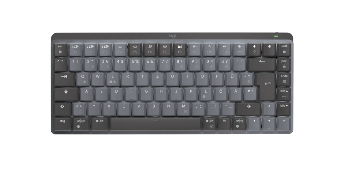 Logitech Master Series MX Mechanical Mini - Teclado - Retroiluminación - Inalámbrico - Bluetooth LE - QWERTZ - Alemán - Switch: Tactile Quiet - Grafito