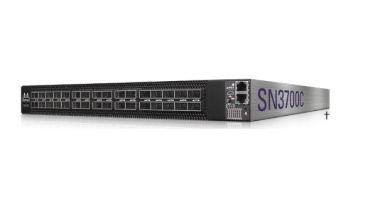 NVIDIA Spectrum-2 SN3700C - Interruptor - L3 - Administrado - 32 x 100 Gigabit QSFP28 - fluxo de ar trás para frente' - montável em trilho