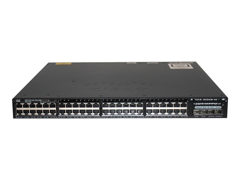 Cisco Catalyst 3650-48FD-S - Switch - L3 - Admin - 48 x 10/100/1000 (PoE+) + 2 x 10 Gigabit SFP+ - desktop, rail mountable - PoE+ (775W) (WS-C3650-48FD-S )