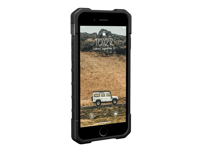 UAG Rugged Case para Apple iPhone SE (2022) [4.7-in] - Pathfinder Black - Cubierta trasera del teléfono - Negro - 4.7" - para Apple iPhone 7, 8, SE (2da generación), SE (3ra generación)