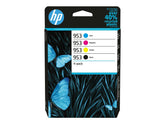 HP 953 - Paquete de 4 - Negro, amarillo, cian, magenta - Genuino - Cartucho de tinta - para Officejet Pro 7740, 7740 de formato ancho, 8210, 8216, 8218, 8710, 8715, 8720, 8725, 8730, 8740 (6ZC69AE#301 )