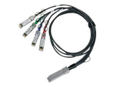 Mellanox LinkX 100GbE to 4x25GbE Direct Attach Copper Splitter Cable - Comutador de ligação direta 100GBase - QSFP28 para SFP28 - 2.5 m - SFF-8665/SFF-8402/SFF-8636/ IEEE 802.by - s/ halogéneo, passivo